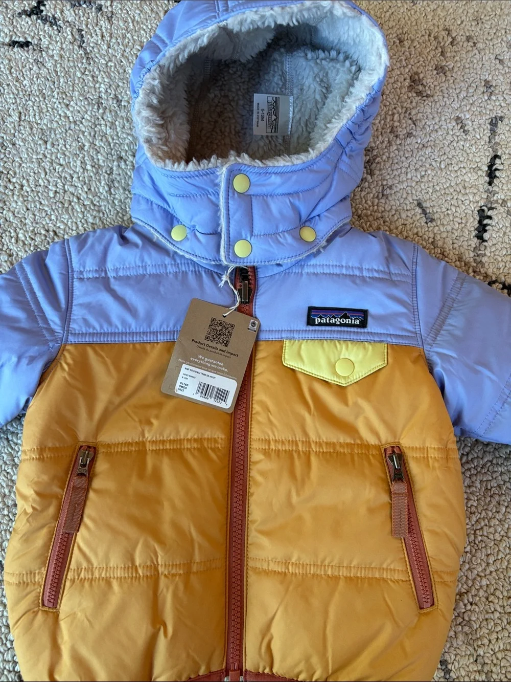 Patagonia jacket 6/12m